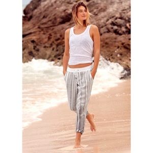 Athleta Stripe Bali Linen Ankle pant